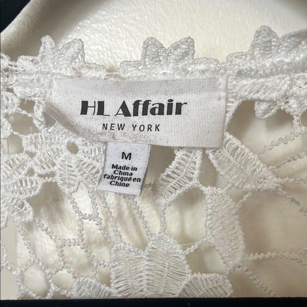 White Ruffled Buttoned Blouse - Picture 2 of 4